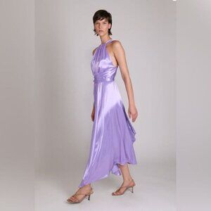 New Sabina Musayev Natti Midi Maxi Formal Bridesmaid Dress Lilac Open Back Mauve